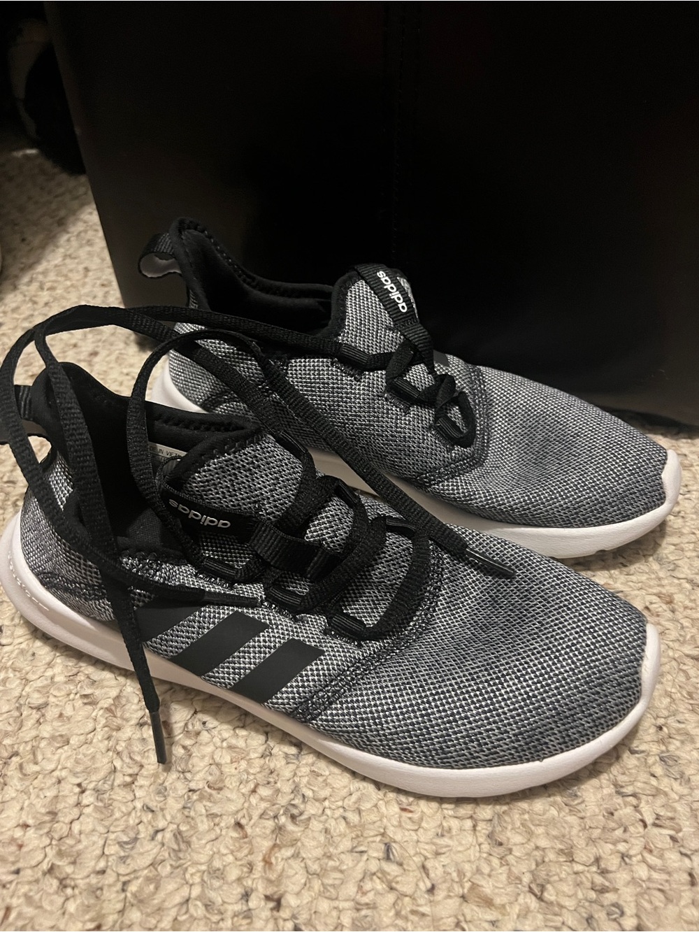 adidas women's Black and Gray Knit Sneakers